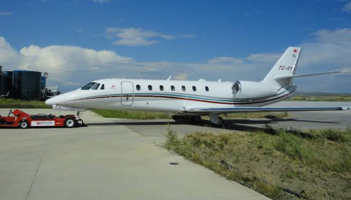 The aircraft, Cessna 680 Citation Sovereign belonging to our aviation company, has been put up for sale.
